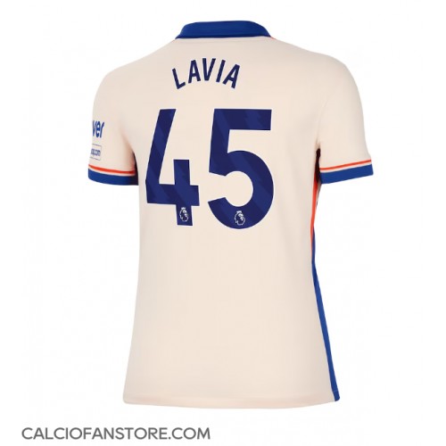Maglia Calcio Chelsea Romeo Lavia #45 Seconda Divisa Donna 2024-25 Manica Corta